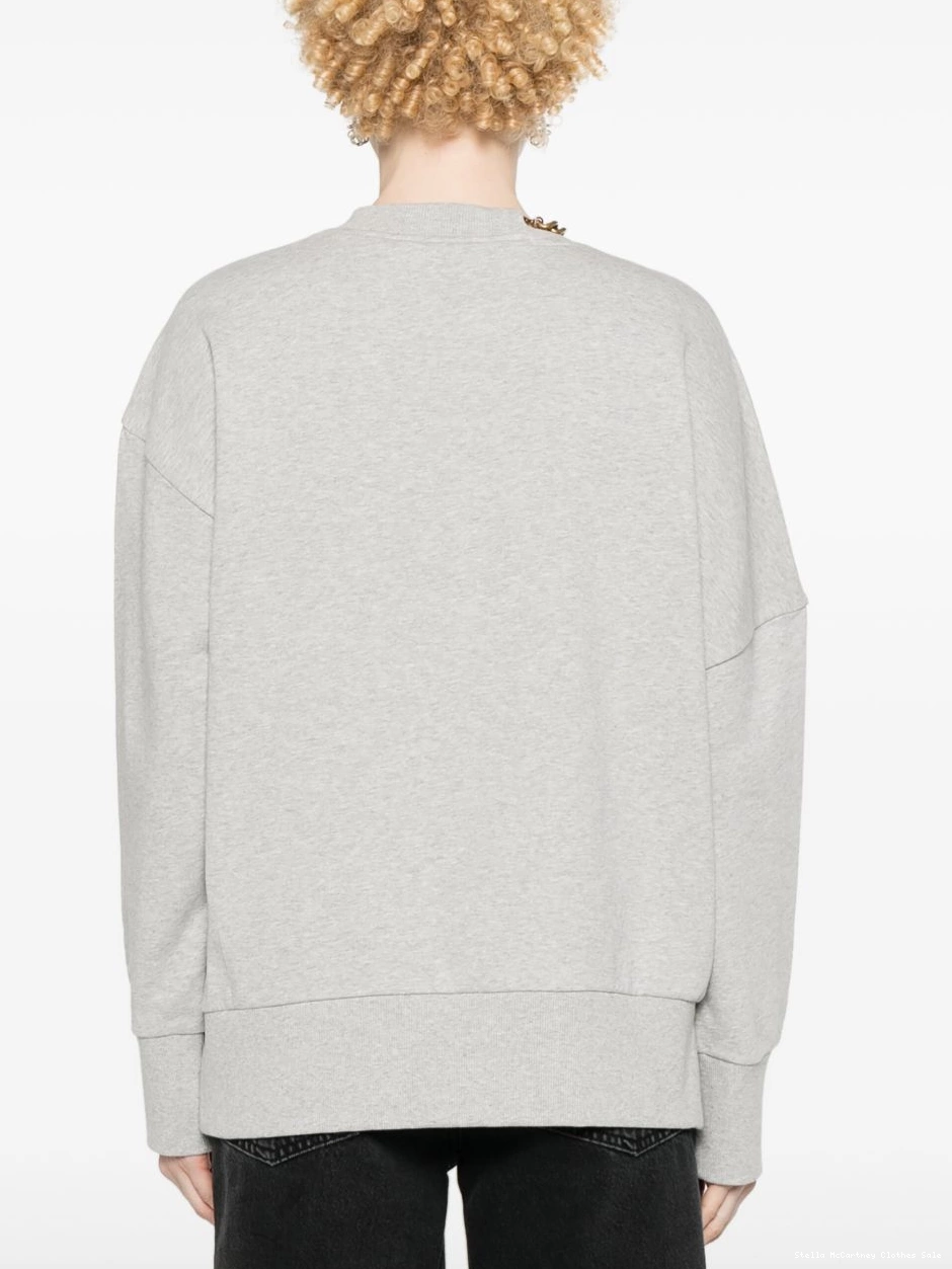 Cheap McCartney Women sweatshirt Stella melange chain-link-detailing 0724